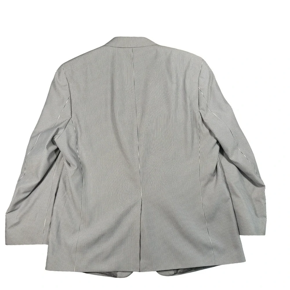 Lauren Ralph Lauren Blue‎ White Striped Seersucker Blazer Sport Coat 48L Coastal